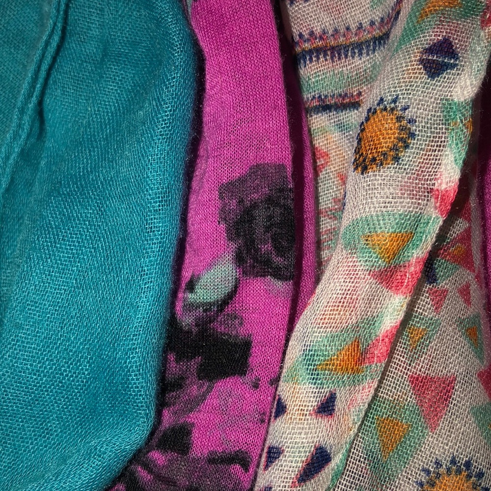 Three scarves